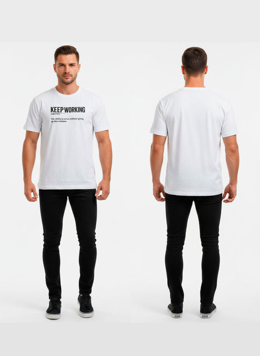 KEEP WORKING ADRIAN DIAZ COLLECTION OVERSIZE T-SHIRT WHITE