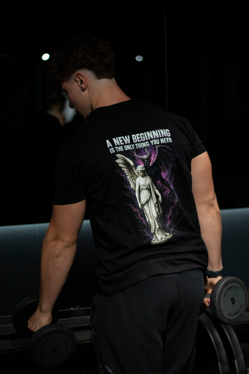 A NEW BEGINNING - Slim Tee Black