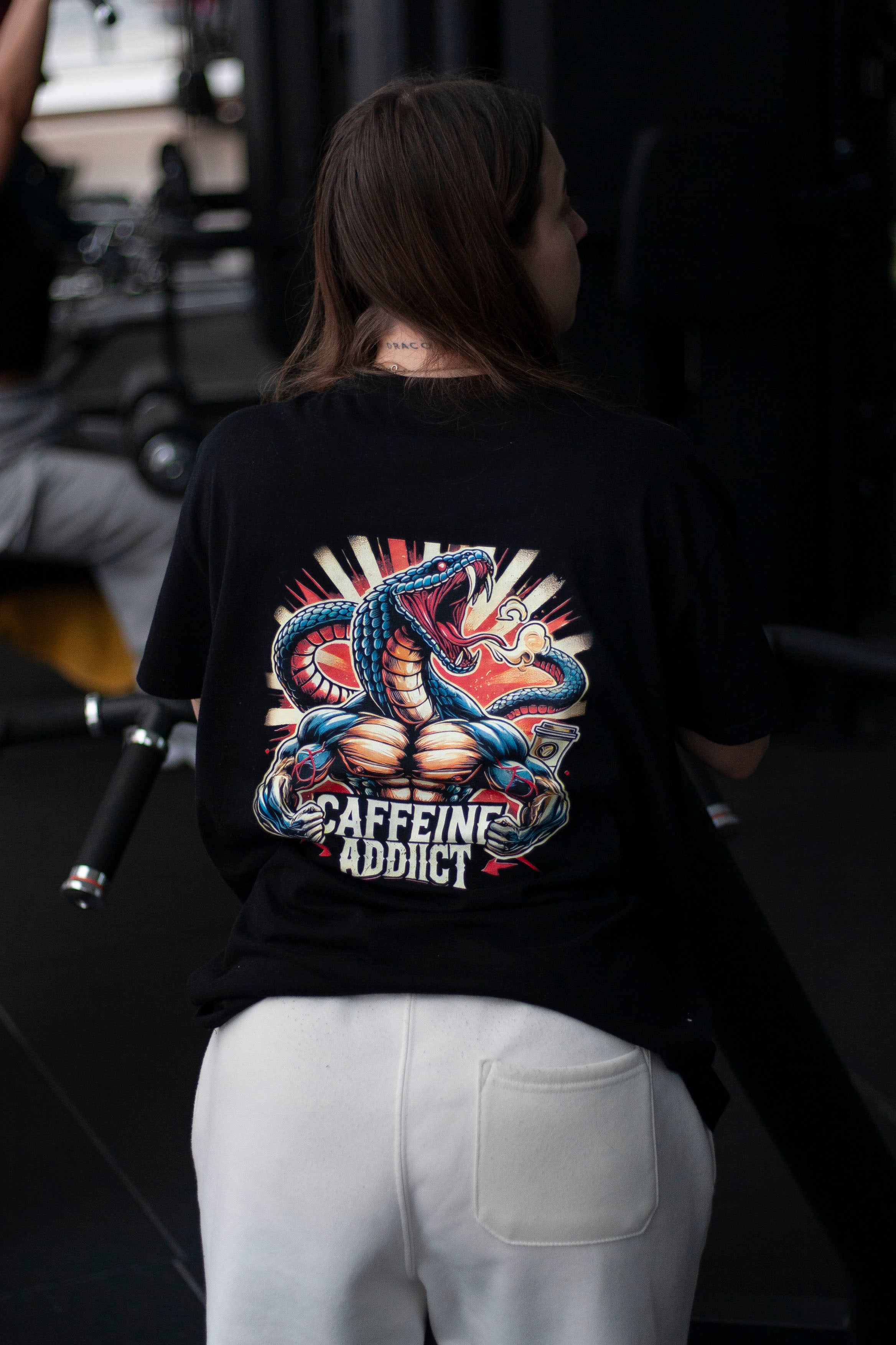 Camiseta Caffeine Addict - Negra